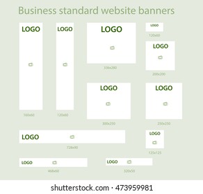 Business standard website banners template set