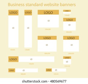 Business standard website banners template set