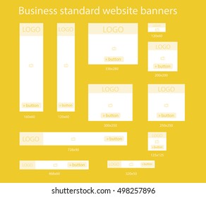 Business standard website banners template set
