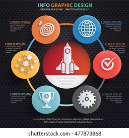 Business start up concept design on clean background,vector