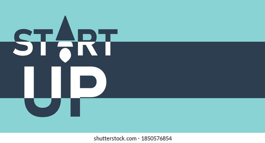 Business start up concept, New project start up concept in flat design style, Background vector illustration.
