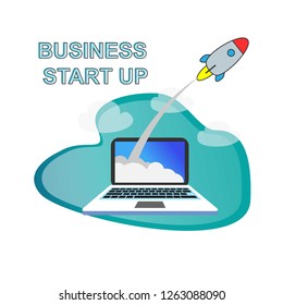 Business Start Up Concept for web page, banner, presentation, social media. Vector illustration.Start up new business project