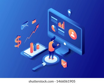 Business Start Up Concept for web page, banner, presentation, social media. Vector illustration, business project startup process, idea through planning and strategy, time management, realization