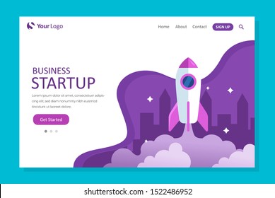 Business Start Up Concept for web page, banner, presentation, social media. Vector illustration, business project startup process, idea through planning and strategy, time management.