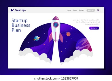 Business Start Up Concept for web page, banner, presentation, social media. Vector illustration, business project startup process. Easy to edit and Customize.