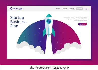 Business Start Up Concept for web page, banner, presentation, social media. Vector illustration, business project startup process. Easy to edit and Customize.