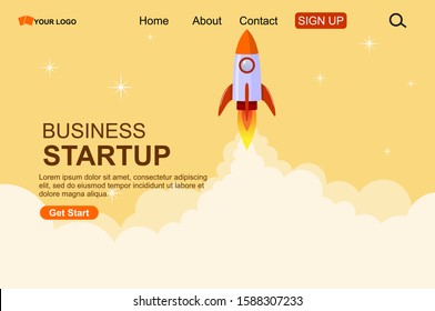 Business Start Up Concept for web page. illustration