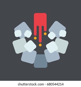 Business start up creative illustration.
Start up technology concept. New idea start.