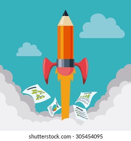 Business start up design, vector illustration eps 10.