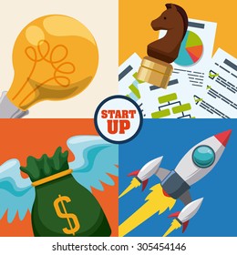 Business start up design, vector illustration eps 10.