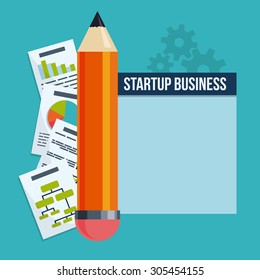 Business start up design, vector illustration eps 10.