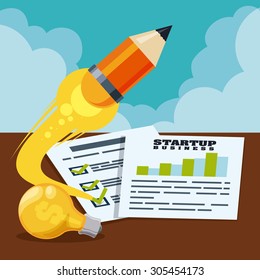 Business start up design, vector illustration eps 10.