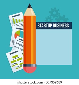 Business start up design, vector illustration eps 10.