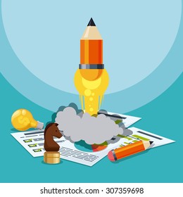 Business start up design, vector illustration eps 10.