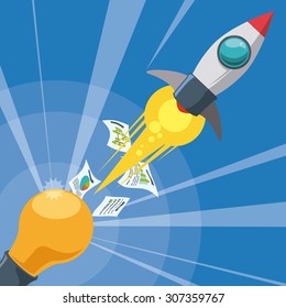 Business start up design, vector illustration eps 10.