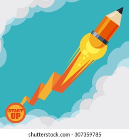 Business start up design, vector illustration eps 10.