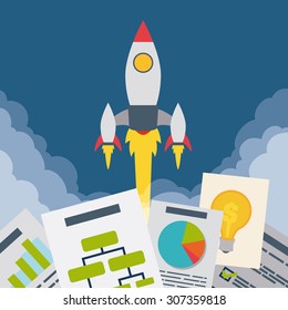 Business start up design, vector illustration eps 10.