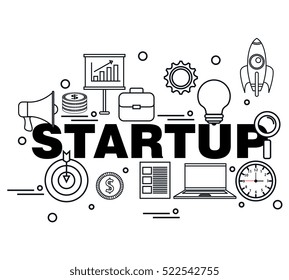 Business Start Up Flat Icons