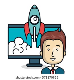 business start up flat icons