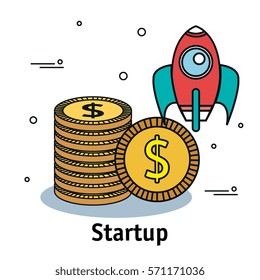 business start up flat icons