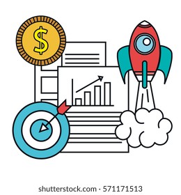 business start up flat icons