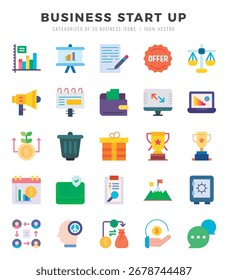 Business Start Up icon pack for your website. mobile. presentation. and logo design.