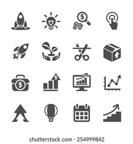 Business Start Up Icon Set, Vector Eps10.