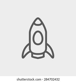 Business start up icon thin line for web and mobile, modern minimalistic flat design. Vector dark grey icon on light grey background.