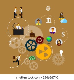 Business start infographics template. 