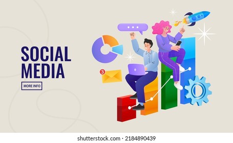 Business start up launching rocket with computer and server. Startup coaching and mentorship concept. Successful launch of startup. Financial planning, Idea, Strategy, Management. vector illustration.