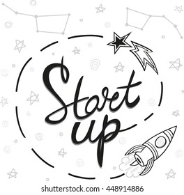 Business start up. Vector illustration. Concept of start up