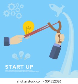 Business start up vector concept