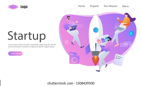 Business Start Up Vector Illustration Concept, Suitable for web landing page, ui, mobile app, editorial design, flyer, banner, and other related occasion