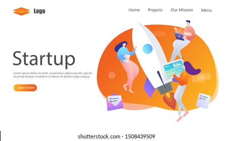 Business Start Up Vector Illustration Concept, Suitable for web landing page, ui, mobile app, editorial design, flyer, banner, and other related occasion