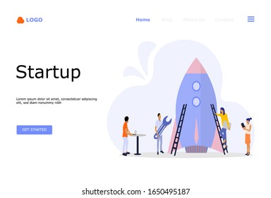 Business Start Up Vector Illustration Concept, Suitable for web landing page, ui, mobile app, editorial design, flyer, banner, and other related occasion