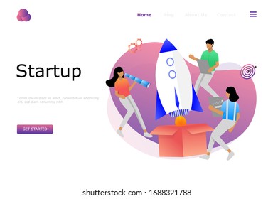 Business Start Up Vector Illustration Concept, Suitable for web landing page, ui, mobile app, editorial design, flyer, banner, and other related occasion