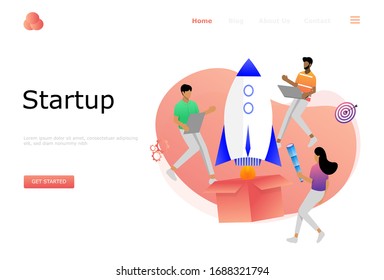 Business Start Up Vector Illustration Concept, Suitable for web landing page, ui, mobile app, editorial design, flyer, banner, and other related occasion