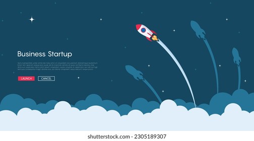 Business-Startup-Banner, Vektor 10 eps.