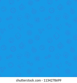 Business startup blue creative vector pattern. Seamless background