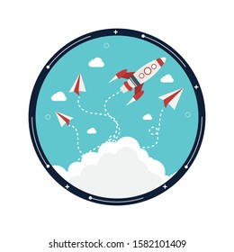 Business Startup concept. Flat design.
