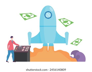 Business Start-Up concept, isolated on transparent background, flat design vector illustration, for graphic and web design