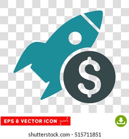 Business Startup EPS vector icon. Illustration style is flat iconic bicolor soft blue symbol.