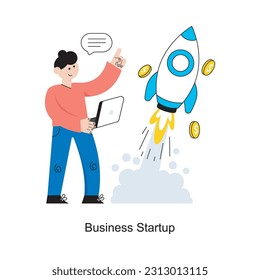 Business Startup Flat Style Design Vector illustration. Stock illustration