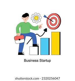 Business Startup Flat Style Design Vector illustration. Stock illustration