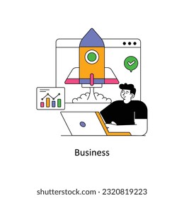 Business Startup Flat Style Design Vector illustration. Stock illustration