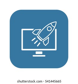 Business Start-up Icon. Concept. Flat Design.