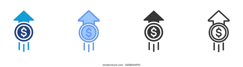 Business Startup icon set multiple style collection