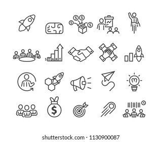 Business and Startup icons set,vector