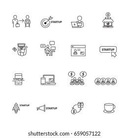 Business and Startup icons set,vector