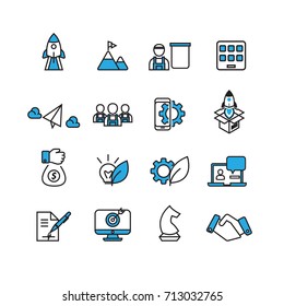Business and Startup icons set,vector